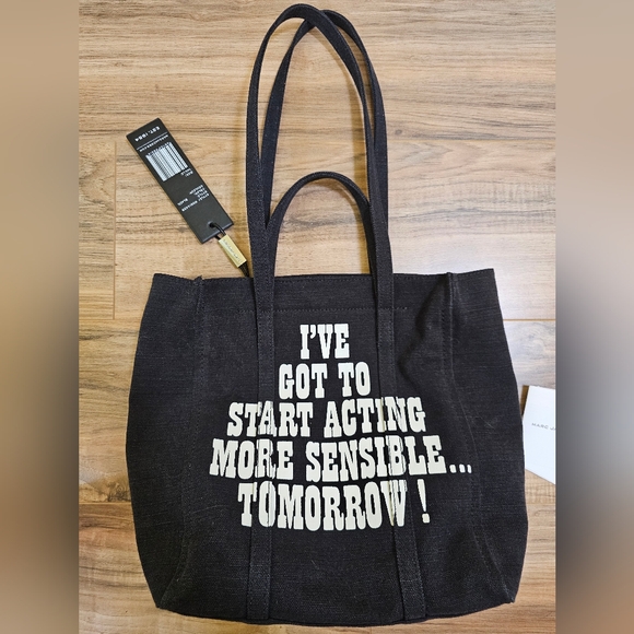 💕🎉HOST PICK🎉💕MARC JACOBS × PEANUTS Snoopy Black Canvas Shoulder Tote Bag - Picture 15 of 16